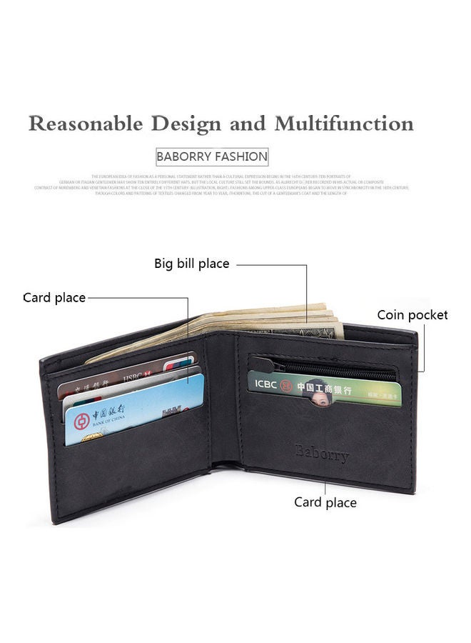 XiuWoo Leather Bi-Fold Wallet Black  - Image 2