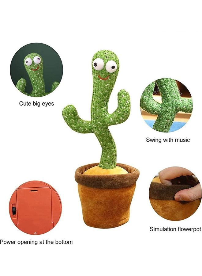 XiuWoo Dancing Cactus Plush Stuffed Toy with Music - Image 3