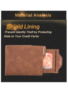 Leather Bi-Fold Wallet Brown