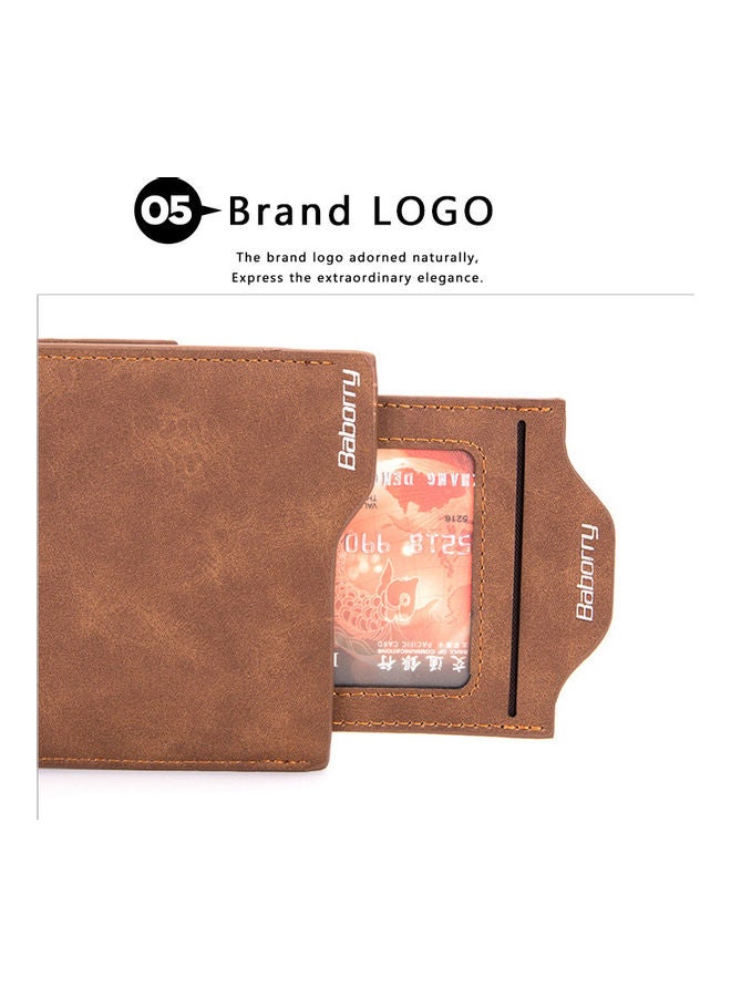 XiuWoo - Leather Bi-Fold Wallet Brown - Image 1