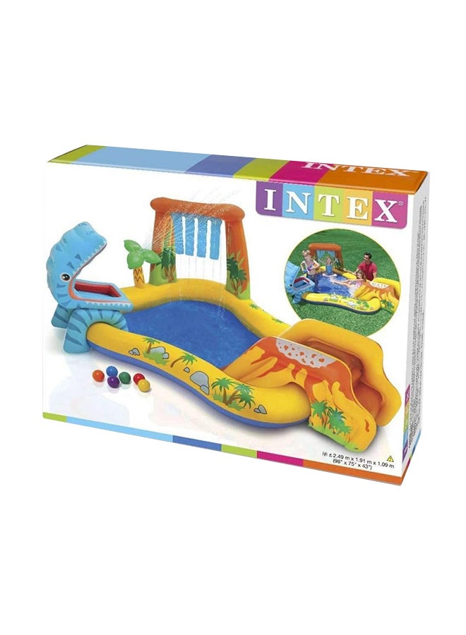 Unique Design Dinosaur Water Slide Play Center Inflatable Swimming Pool 249x191x109cm - v1622379356/N11822345A_2