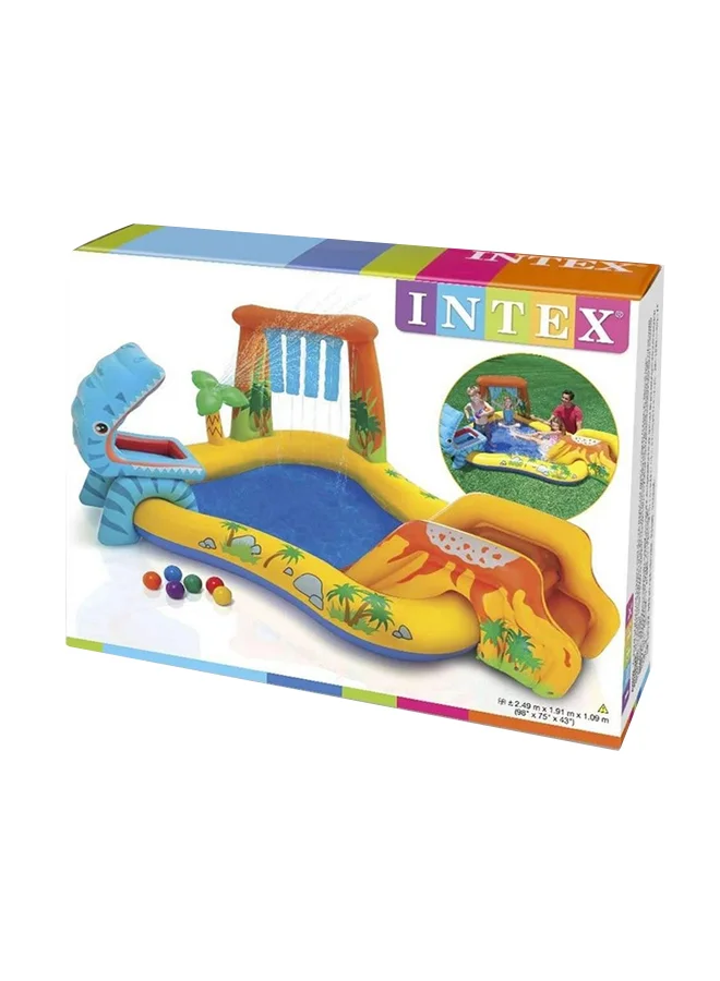 INTEX Unique Design Dinosaur Water Slide Play Center Inflatable Swimming Pool