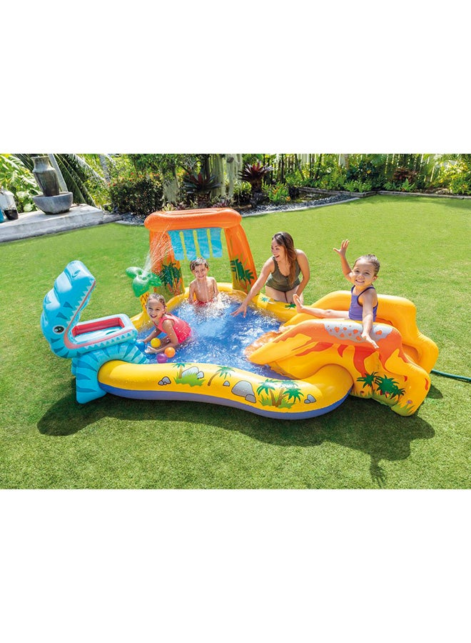 Unique Design Dinosaur Water Slide Play Center Inflatable Swimming Pool 249x191x109cm - v1622379356/N11822345A_3