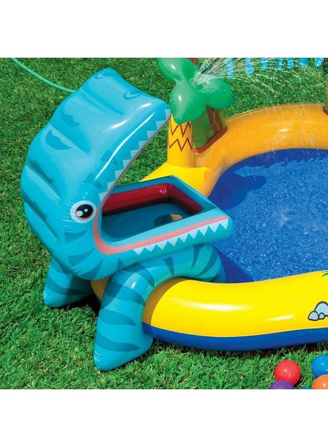 Unique Design Dinosaur Water Slide Play Center Inflatable Swimming Pool 249x191x109cm - v1622379357/N11822345A_6