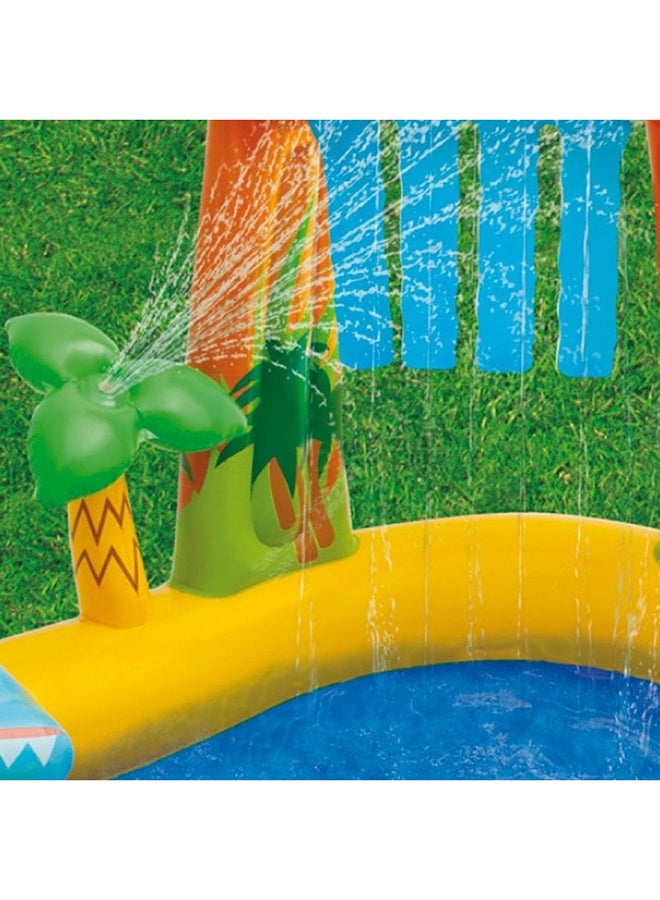 Unique Design Dinosaur Water Slide Play Center Inflatable Swimming Pool 249x191x109cm - v1622379357/N11822345A_8