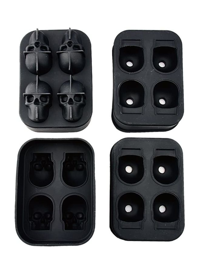 XiuWoo - 3D Skull Ice Mold Tray Black - Image 1