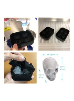 XiuWoo 3D Skull Ice Mold Tray Black  - Image 3