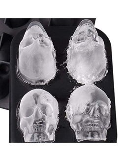 XiuWoo Pack Of 2 Skull Mold Ice Cube Tray Black  - Image 4