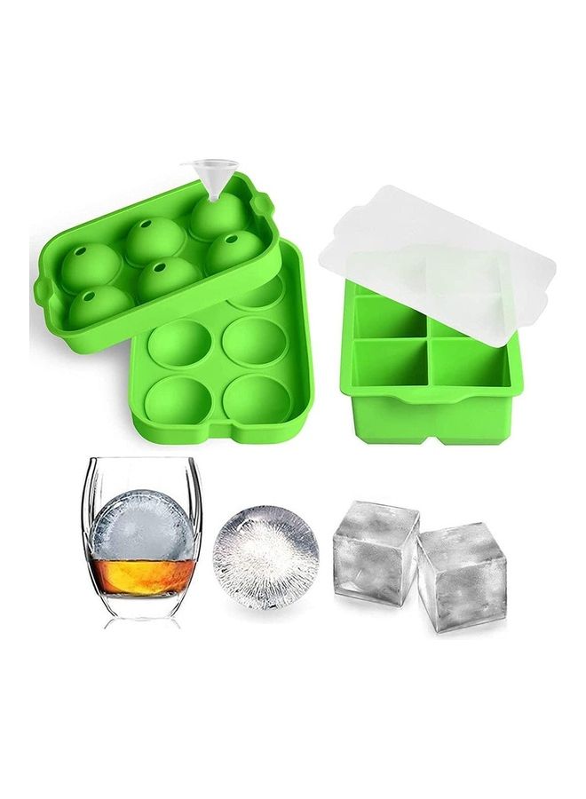 XiuWoo - Set Of 2 Ice Cube Tray B62 Green/White - Image 1