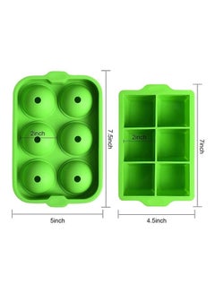 XiuWoo Set Of 2 Ice Cube Tray B62 Green/White  - Image 2
