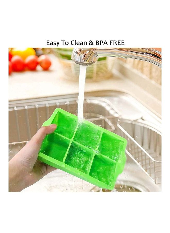 XiuWoo - Set Of 2 Ice Cube Tray B62 Green/White - Image 1