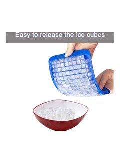 XiuWoo 2-Piece Silicone Ice Cube Tray Set Blue  - Image 4