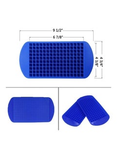 XiuWoo 2-Piece Silicone Ice Cube Tray Set Blue  - Image 5