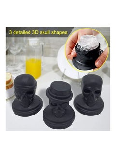 XiuWoo 3D Skull Molds Ice Cube Trays B98 Black  - Image 3