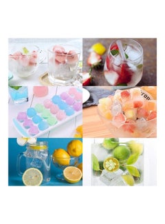 XiuWoo Flexible Silicone Ice Cube Tray Molds With Lids Multicolour  - Image 4