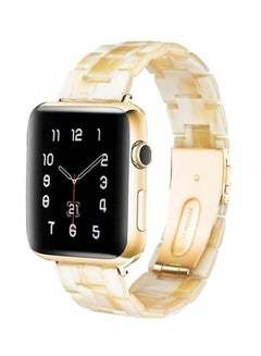 MARGOUN Marble Resin Bracelet Band For Apple Watch SE Series 42/44mm Beige  - Image 3