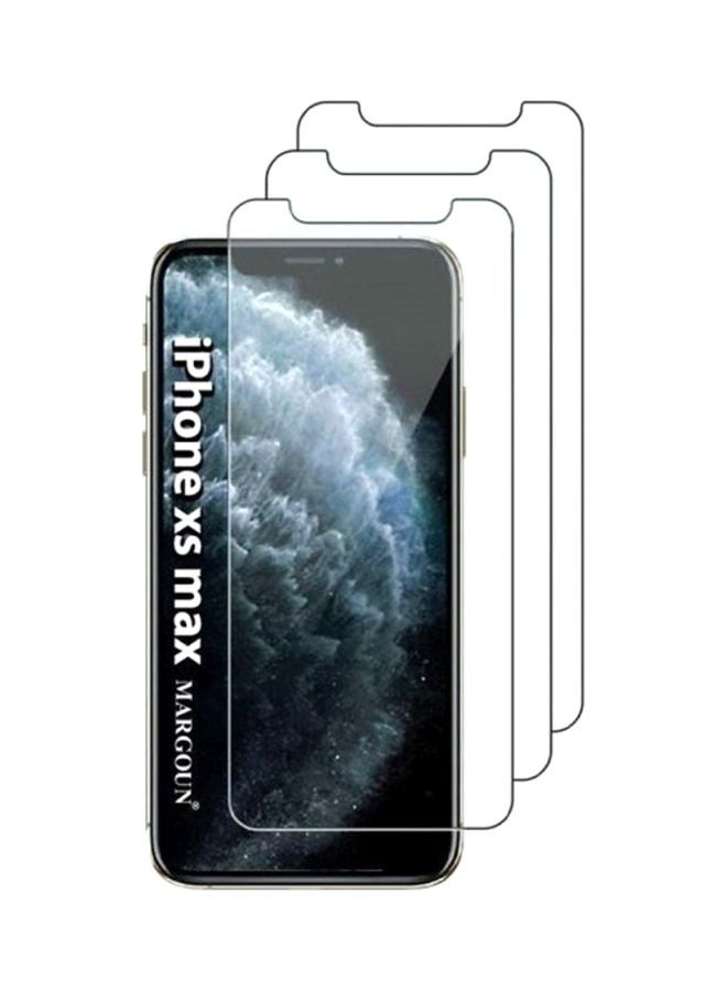 MARGOUN 3-Piece Protective Screen Glass for Apple iPhone XS Max Clear - Image 1