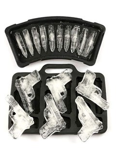XiuWoo Bullet And Handgun Ice Cube Moulds Tray Black  - Image 1