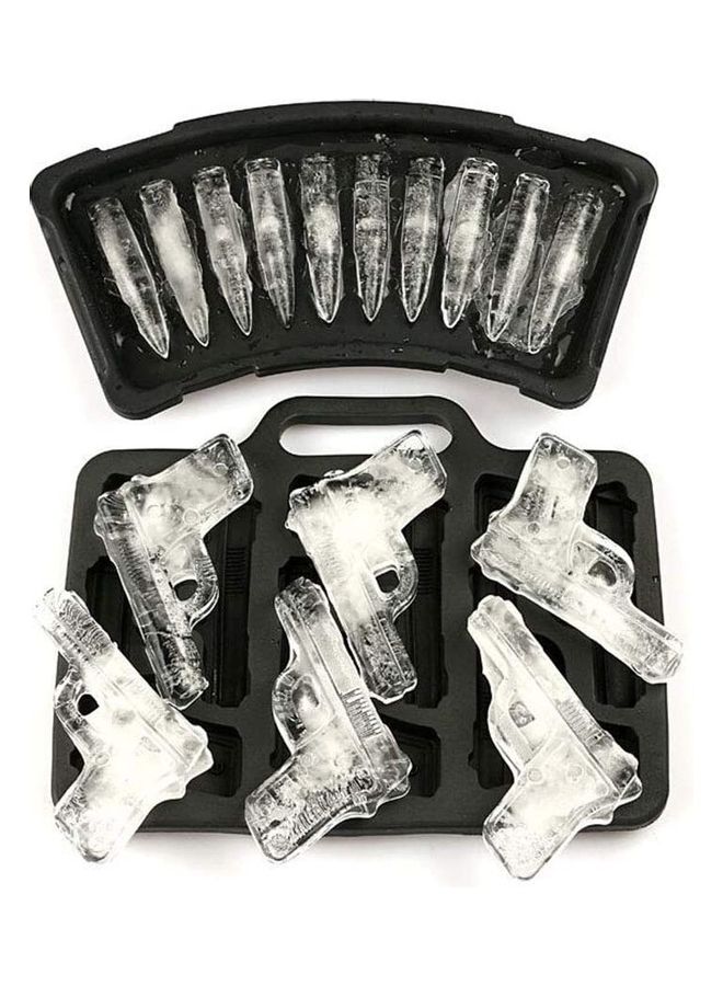 XiuWoo - Bullet And Handgun Ice Cube Moulds Tray Black - Image 1