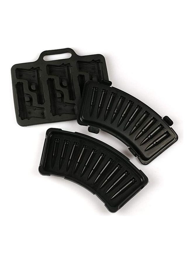XiuWoo - Bullet And Handgun Ice Cube Moulds Tray Black - Image 1