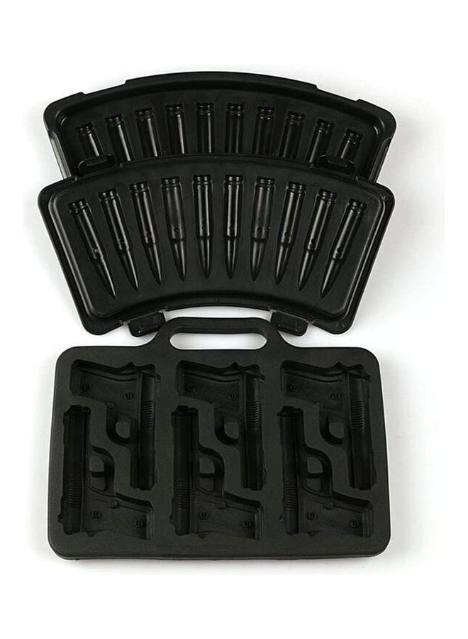 XiuWoo - Bullet And Handgun Ice Cube Moulds Tray Black - Image 1