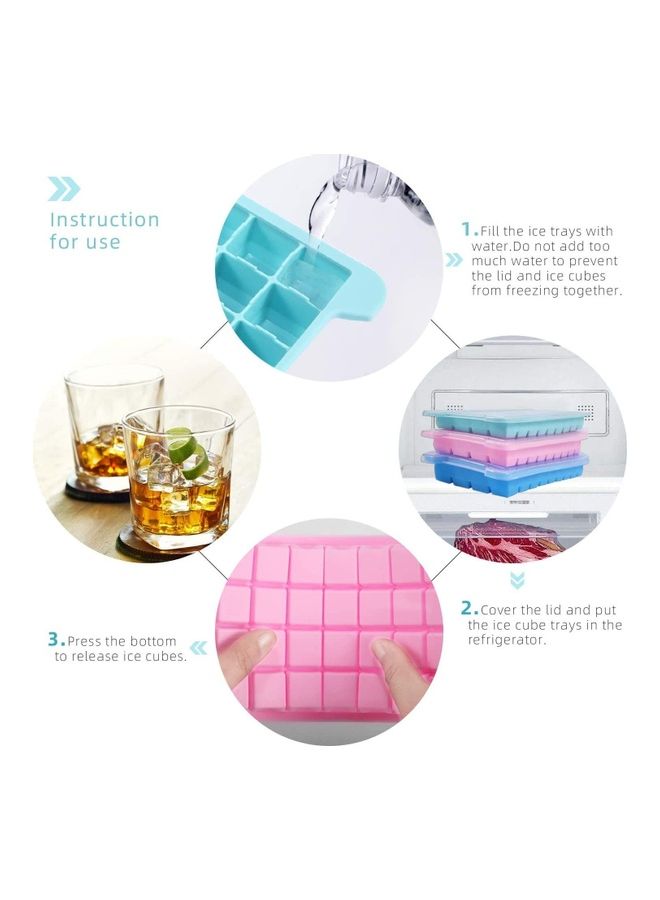 XiuWoo - Ice Cube Trays With Lids B115 Multicolour - Image 1