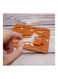 XiuWoo 4-Peice Dachshund Dog Shaped Ice Cube Molds And Tray Red  - Image 3