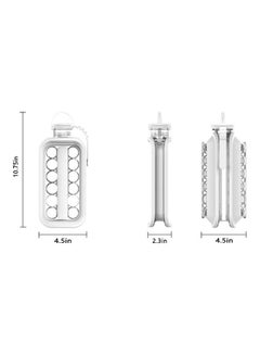 XiuWoo Foldable Ice Cube Molds With Lid White  - Image 3