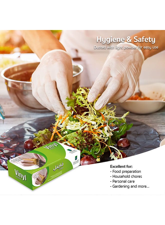 Fun Large Disposable Gloves 100 Count White Large  - Image 2