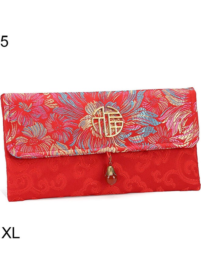 Chinese Style Cloth Floral Red Envelope 