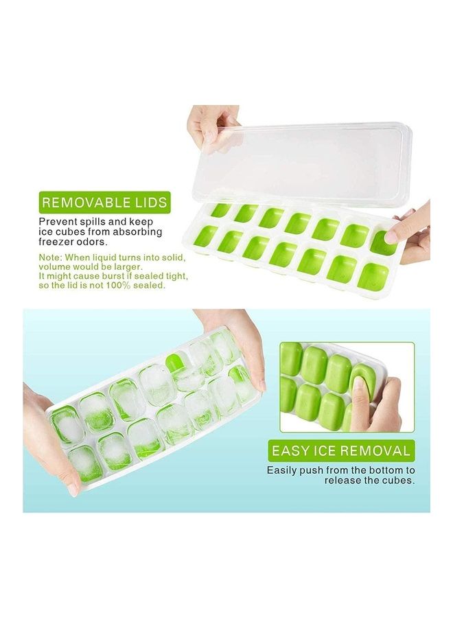 XiuWoo - Ice Cube Trays With Lids Multicolour - Image 1