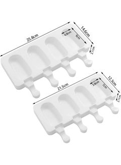 XiuWoo 4-Hole Silicone Ice Cream Maker Mold B94 White  - Image 5