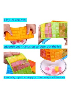 XiuWoo Pack Of 3 Silicone Ice Cube Molds With Lid Multicolour  - Image 3