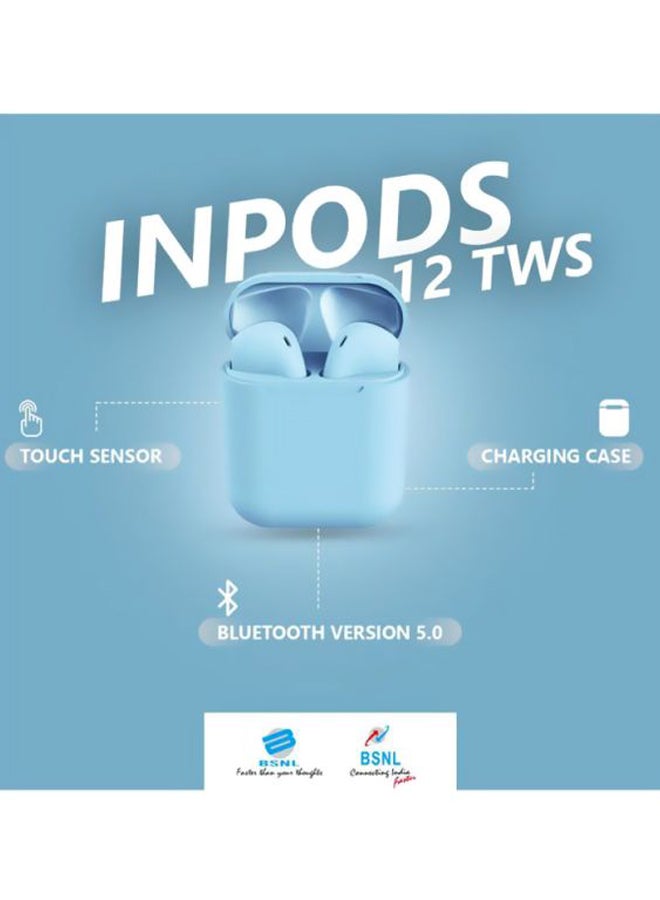 BSNL - inPods 12 Bluetooth In-Ear Headphones With Charging Case Blue - Image 1