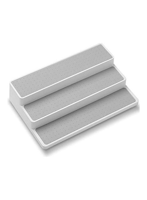 3-Tier Spice Rack Grey/White 36.5x24x8.5cm