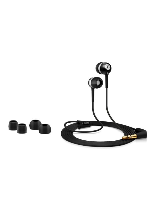 Sennheiser - CX 300-II Noise Cancelling Earbud Headphones Black - Image 1