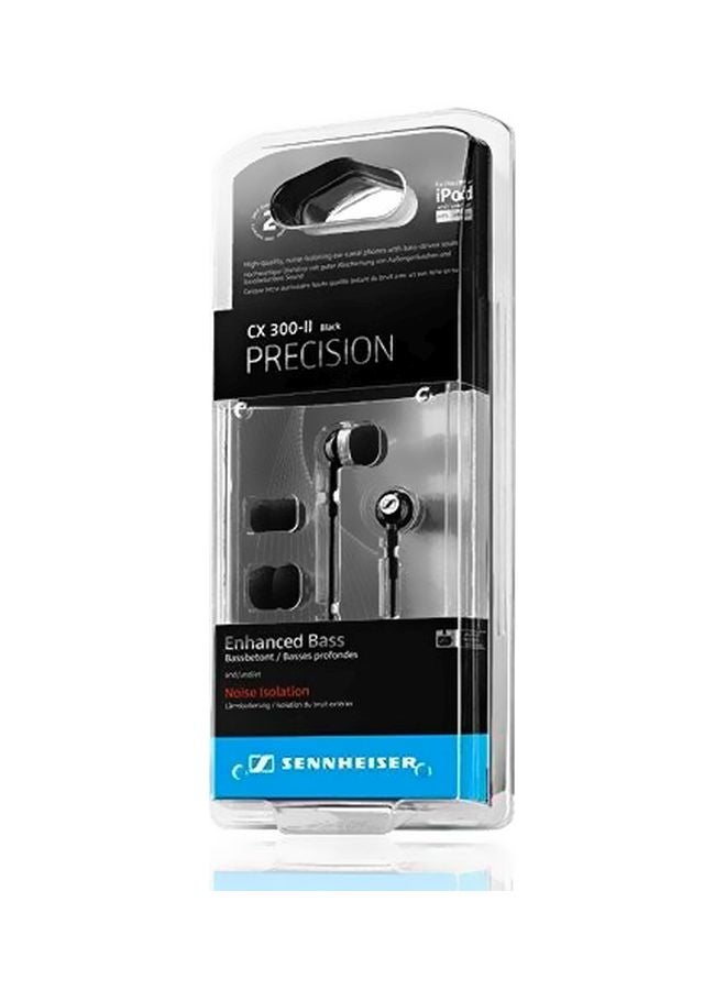 Sennheiser - CX 300-II Noise Cancelling Earbud Headphones Black - Image 1