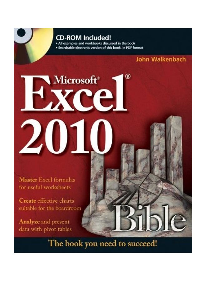 Excel 2010 Bible [with Cdrom] Paperback English by John Walkenbach - 2010