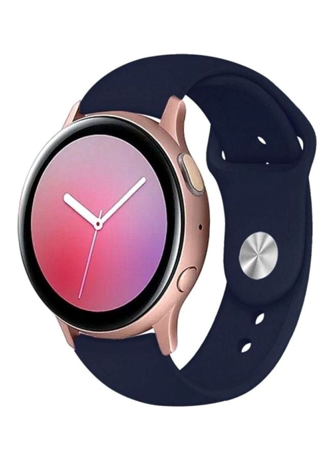 مارجون سوار بديل من السيليكون لساعة سامسونج جالاكسي أكتيف/أكتيف 2 مقاس 40/44 مم أزرق داكن - Image 1