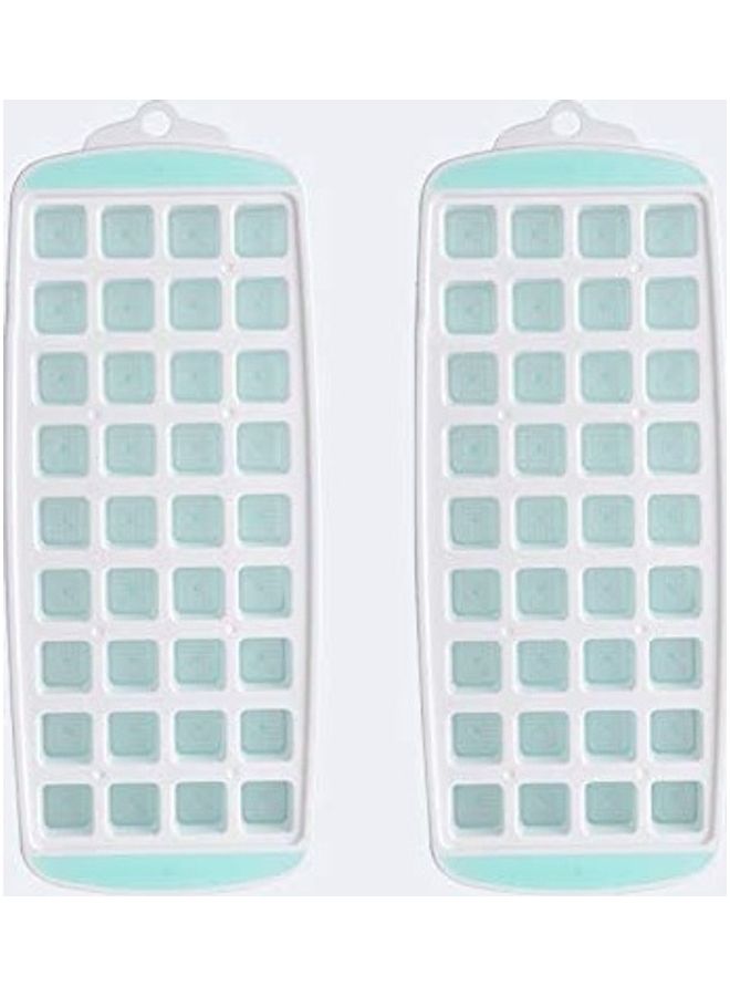 XiuWoo - Flexible Silicone Ice Cube Tray Molds With Lids B86 White - Image 1