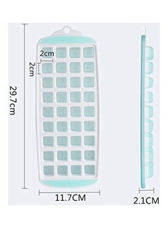 XiuWoo Flexible Silicone Ice Cube Tray Molds With Lids B86 White  - Image 2