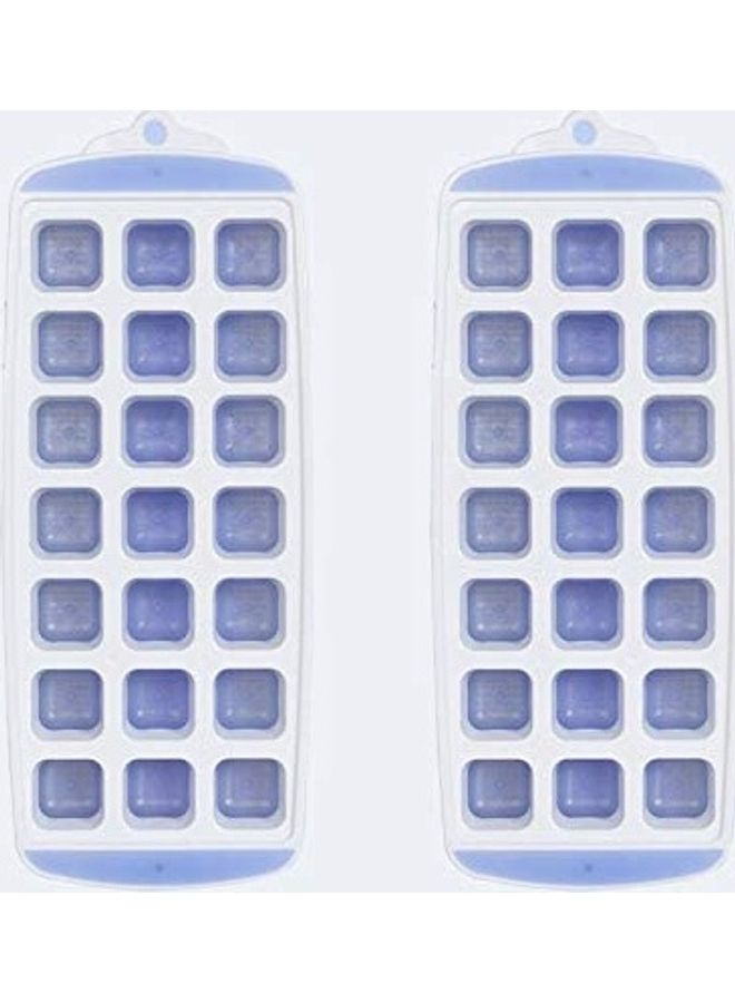 XiuWoo - Flexible Silicone Ice Cube Tray Molds With Lids B87 Multicolour - Image 1