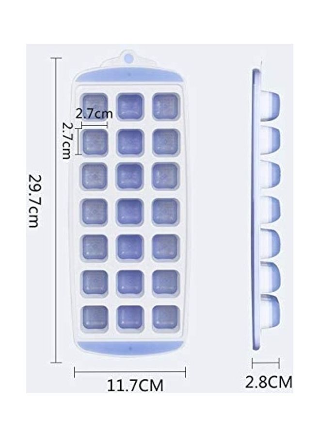 XiuWoo - Flexible Silicone Ice Cube Tray Molds With Lids B87 Multicolour - Image 1