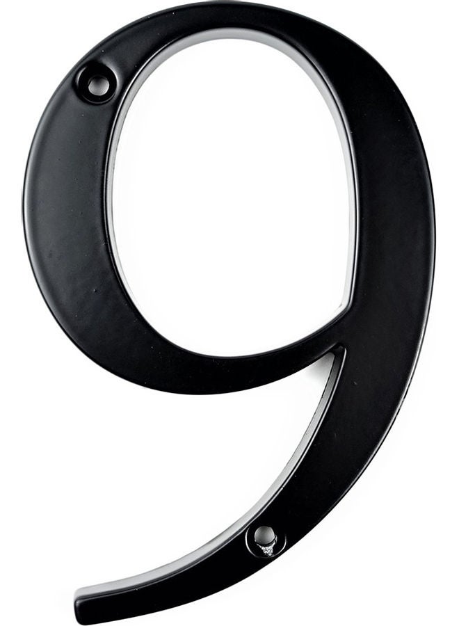 Stainless Steel Modern House Door Mailbox Address Sign Number - 9 Black  - Image 1