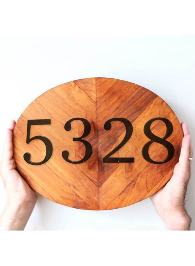 Stainless Steel Modern House Door Mailbox Address Sign Number - 9 Black  - Image 2