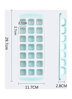 XiuWoo Flexible Silicone Ice Cube Tray Molds With Lids B85 White  - Image 2