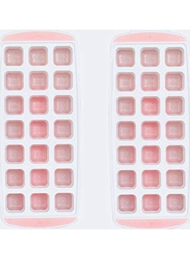 XiuWoo - Flexible Silicone Ice Cube Tray Molds With Lid B84 White - Image 1