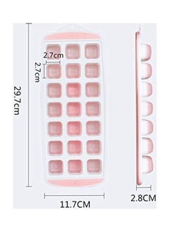 XiuWoo Flexible Silicone Ice Cube Tray Molds With Lid B84 White  - Image 2