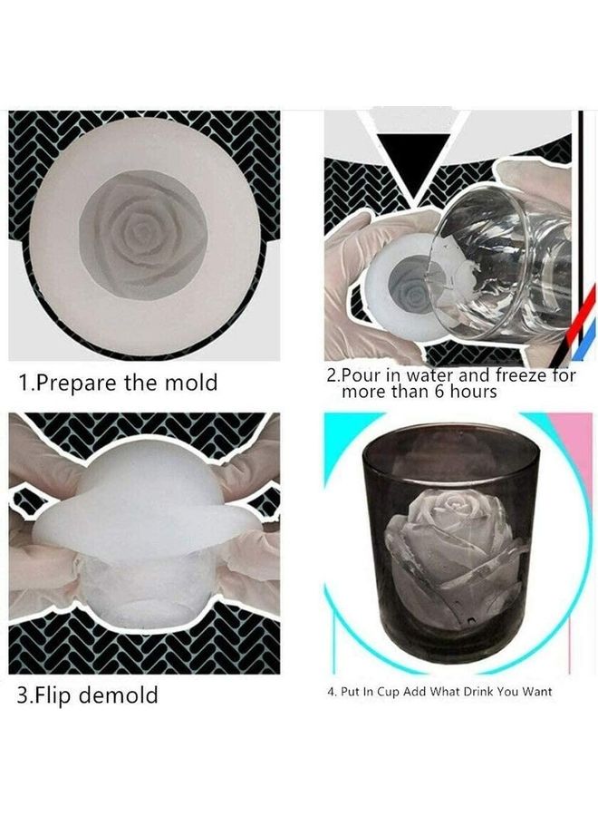 XiuWoo - Rose Shape Ice Cube Mold White - Image 1