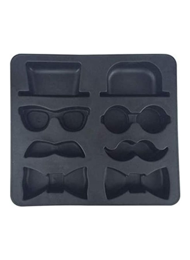 XiuWoo Silicone Hat And Beard Shape Ice Boxes Cake Mold Black  - Image 1